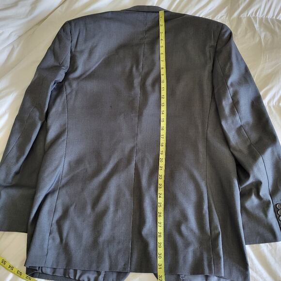 Ferrecci super 150s suit jacket + matching vest in charcoal gray Size 44 - Picture 9 of 15